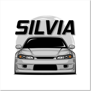 Silvia S15 Silver Posters and Art